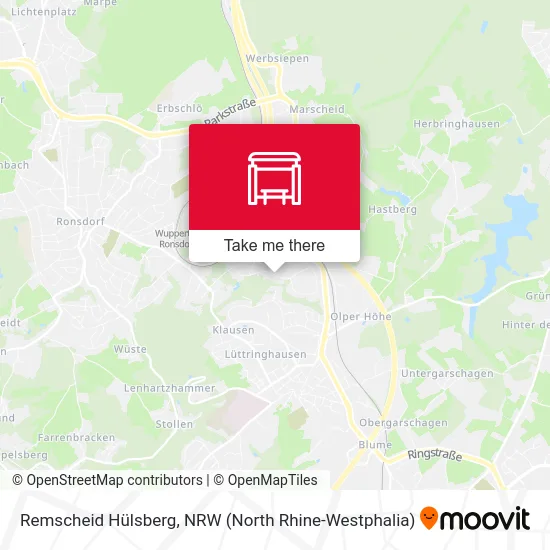 Remscheid Hülsberg map