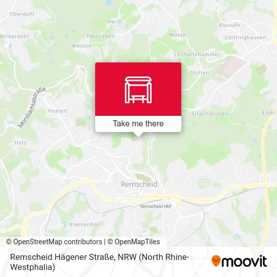 Remscheid Hägener Straße map