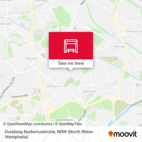 Duisburg Norbertuskirche map