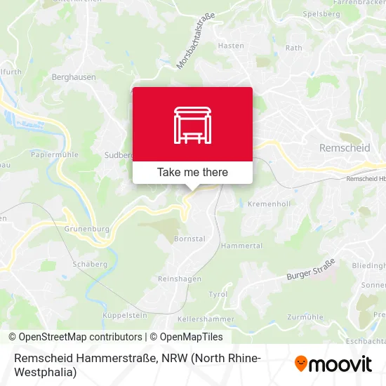 Remscheid Hammerstraße map