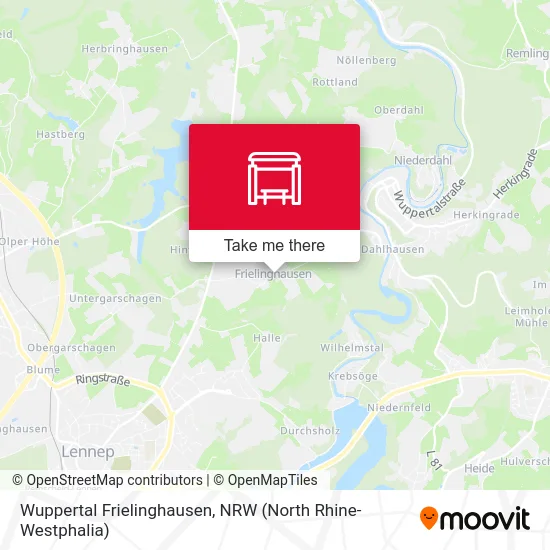 Wuppertal Frielinghausen map