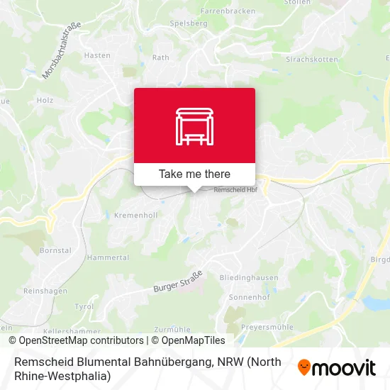 Remscheid Blumental Bahnübergang map