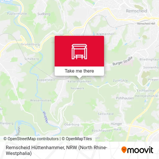 Remscheid Hüttenhammer map