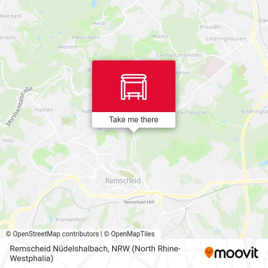 Remscheid Nüdelshalbach map