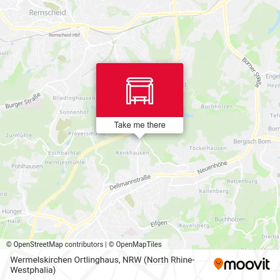 Wermelskirchen Ortlinghaus map