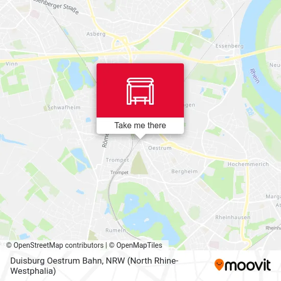 Duisburg Oestrum Bahn map
