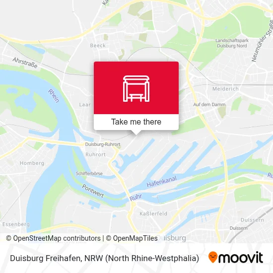 Duisburg Freihafen map
