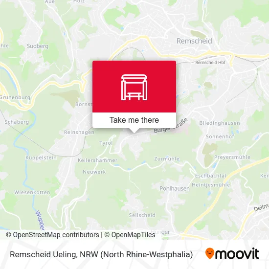Remscheid Ueling map