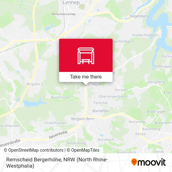 Remscheid Bergerhöhe map