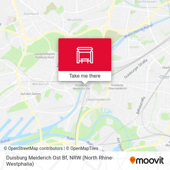 Duisburg Meiderich Ost Bf map