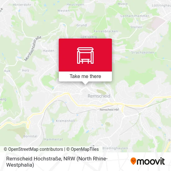 Remscheid Hochstraße map
