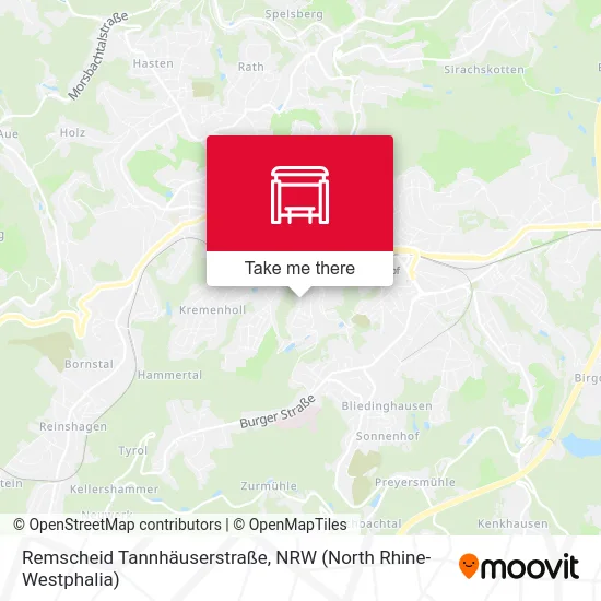 Remscheid Tannhäuserstraße map