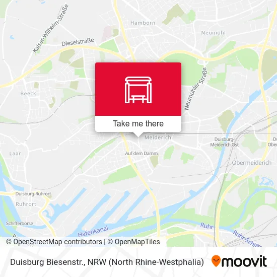 Duisburg Biesenstr. map