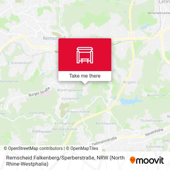 Remscheid Falkenberg / Sperberstraße map