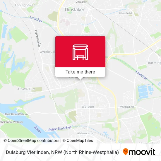 Duisburg Vierlinden map