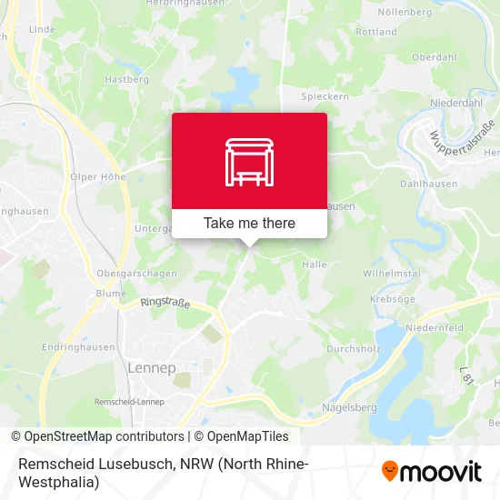 Remscheid Lusebusch map
