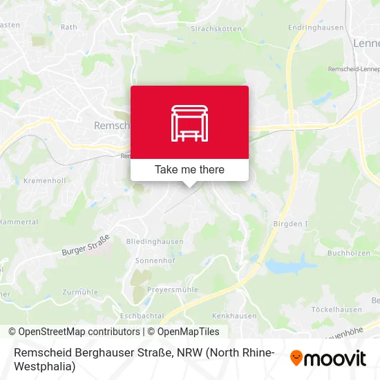 Remscheid Berghauser Straße map