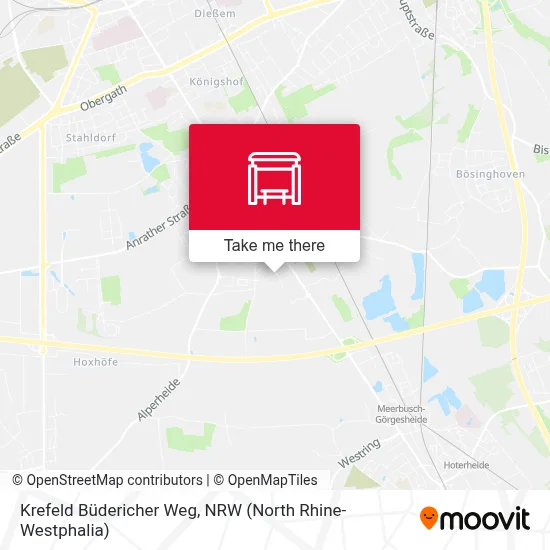 Krefeld Büdericher Weg map