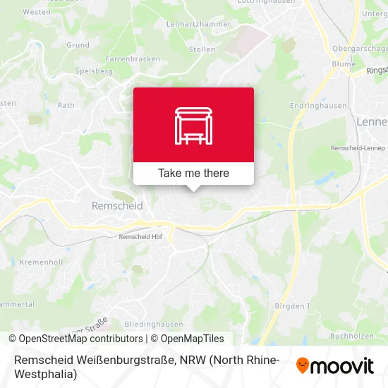 Remscheid Weißenburgstraße map