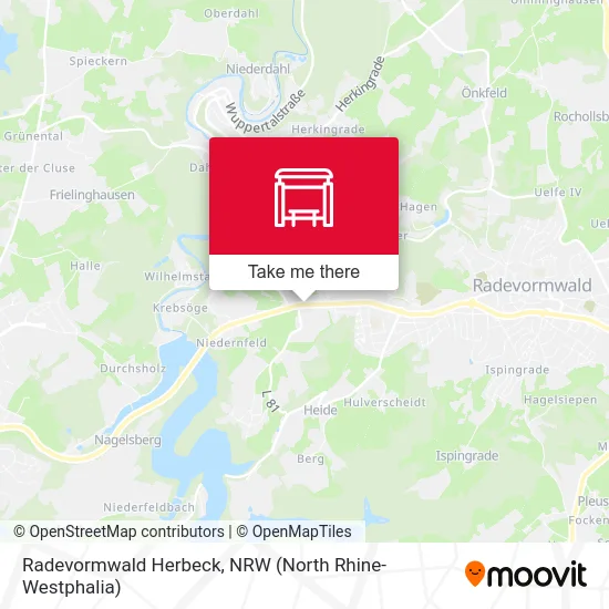 Radevormwald Herbeck map