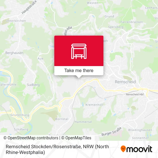 Remscheid Stockden/Rosenstraße map