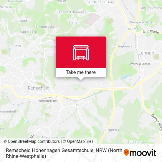 Remscheid Hohenhagen Gesamtschule map