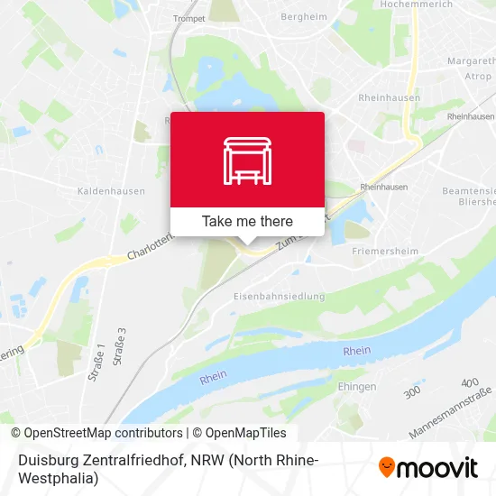 Duisburg Zentralfriedhof map