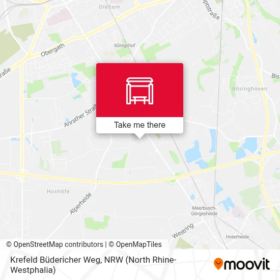 Krefeld Büdericher Weg map