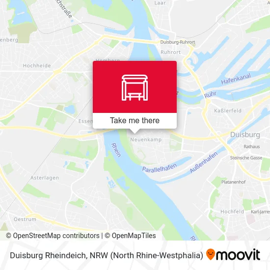 Duisburg Rheindeich map