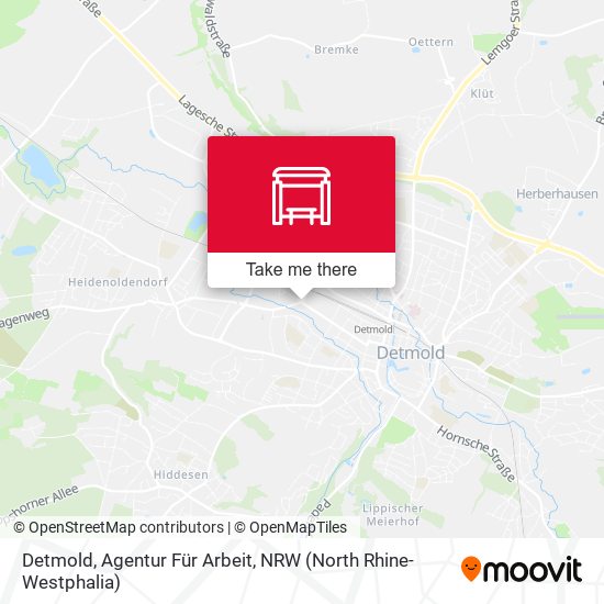 Карта Detmold, Agentur Für Arbeit