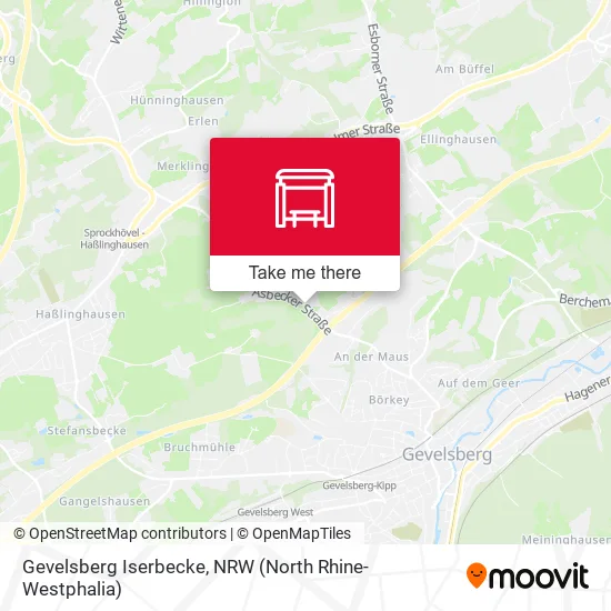 Gevelsberg Iserbecke map