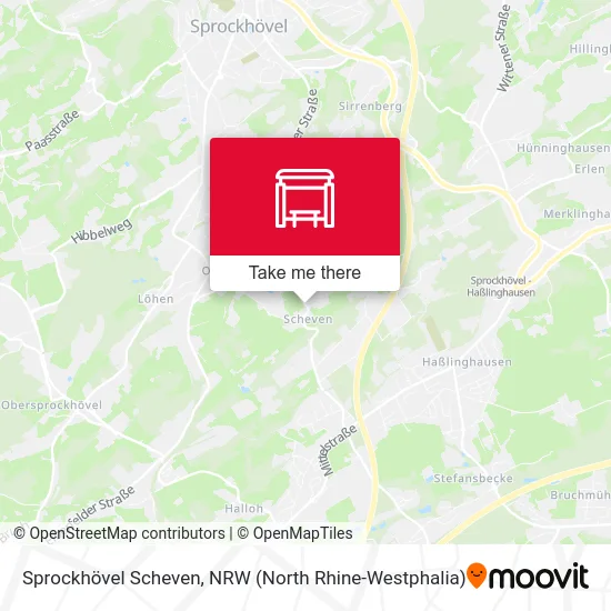 Карта Sprockhövel Scheven