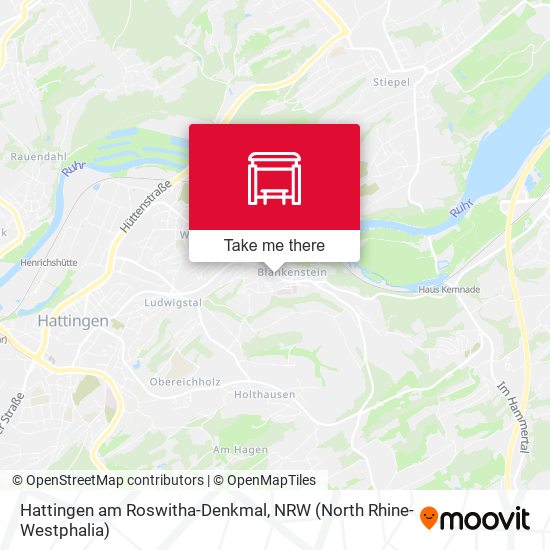 Hattingen am Roswitha-Denkmal map
