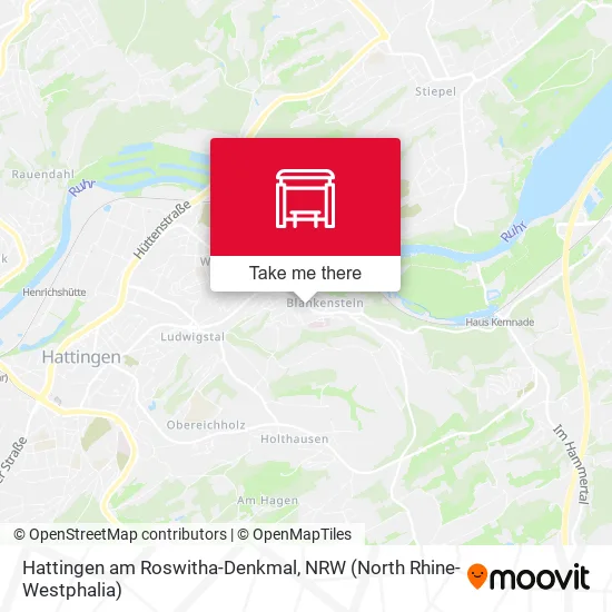 Карта Hattingen am Roswitha-Denkmal