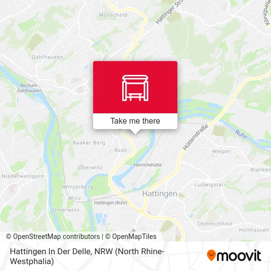 Hattingen In Der Delle map