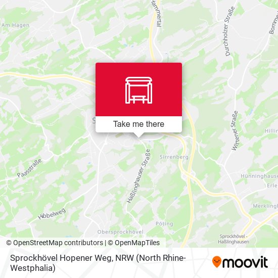 Sprockhövel Hopener Weg map