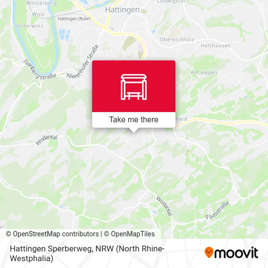 Hattingen Sperberweg map