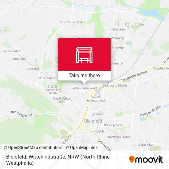 Карта Bielefeld, Wittekindstraße