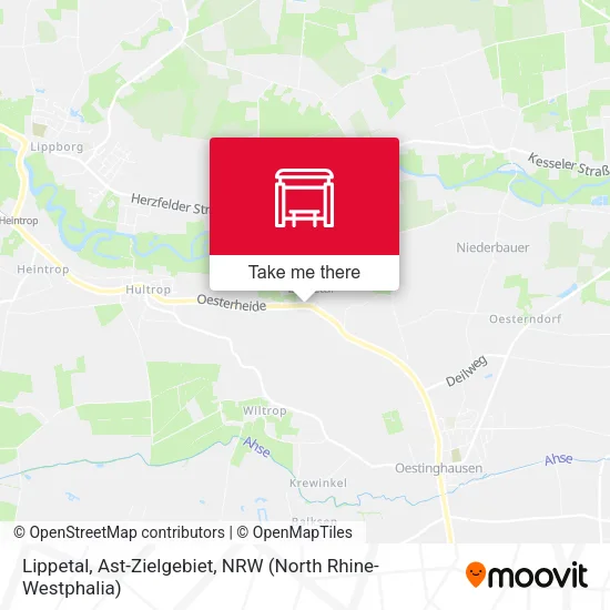 Карта Lippetal, Ast-Zielgebiet