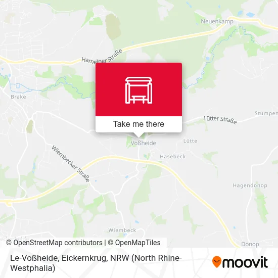 Le-Voßheide, Eickernkrug map