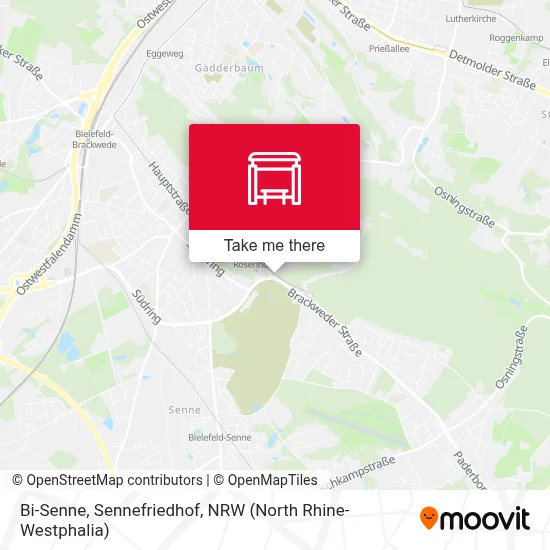 Bi-Senne, Sennefriedhof map