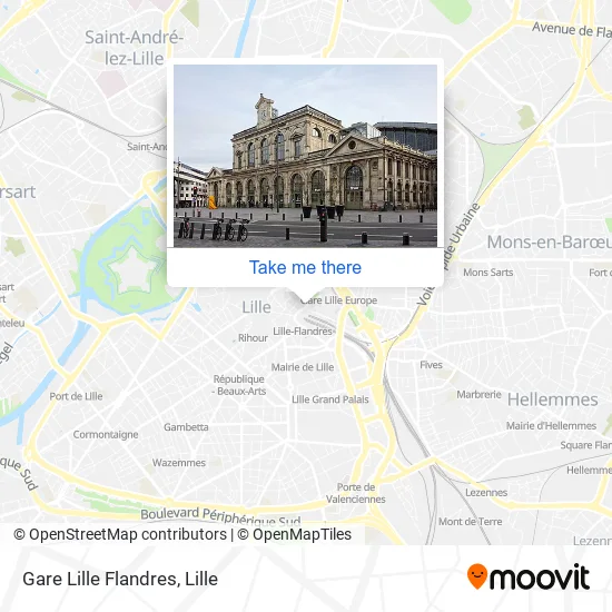 Gare Lille Flandres map