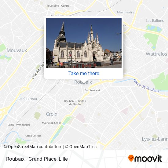 Mapa Roubaix - Grand Place