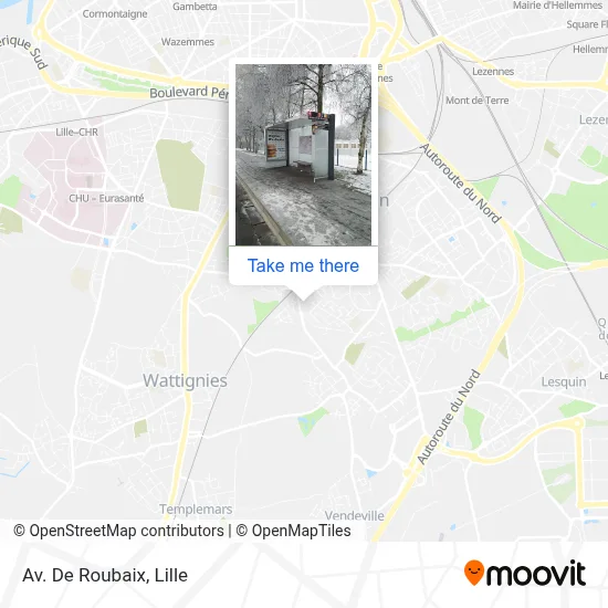Av. De  Roubaix map