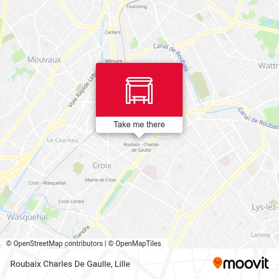 Roubaix Charles De Gaulle map