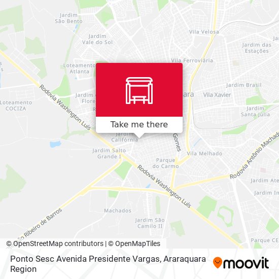 Mapa Ponto Sesc Avenida Presidente Vargas