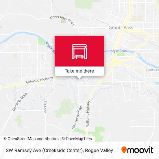 SW Ramsey Ave (Creekside Center) map