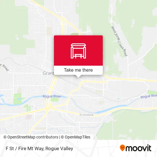 F St / Fire Mt Way map