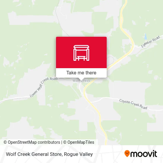Wolf Creek General Store map