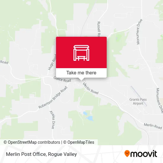 Merlin Post Office map